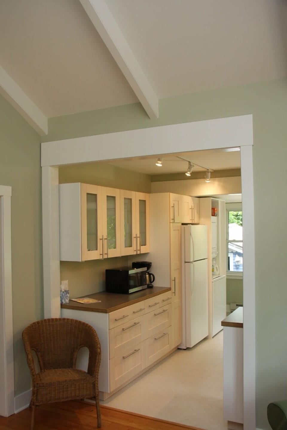 Kitchen cabinets and refrigerator and washer & dryer