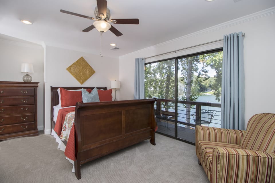 Master bedroom with private balcony 