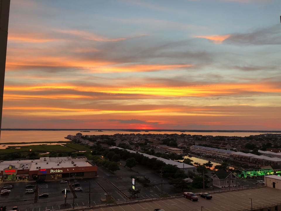 Sunset bay view