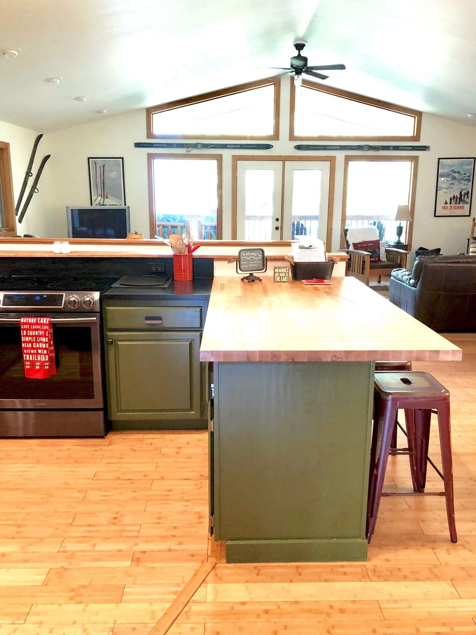 A spacious great room for family and friends 
