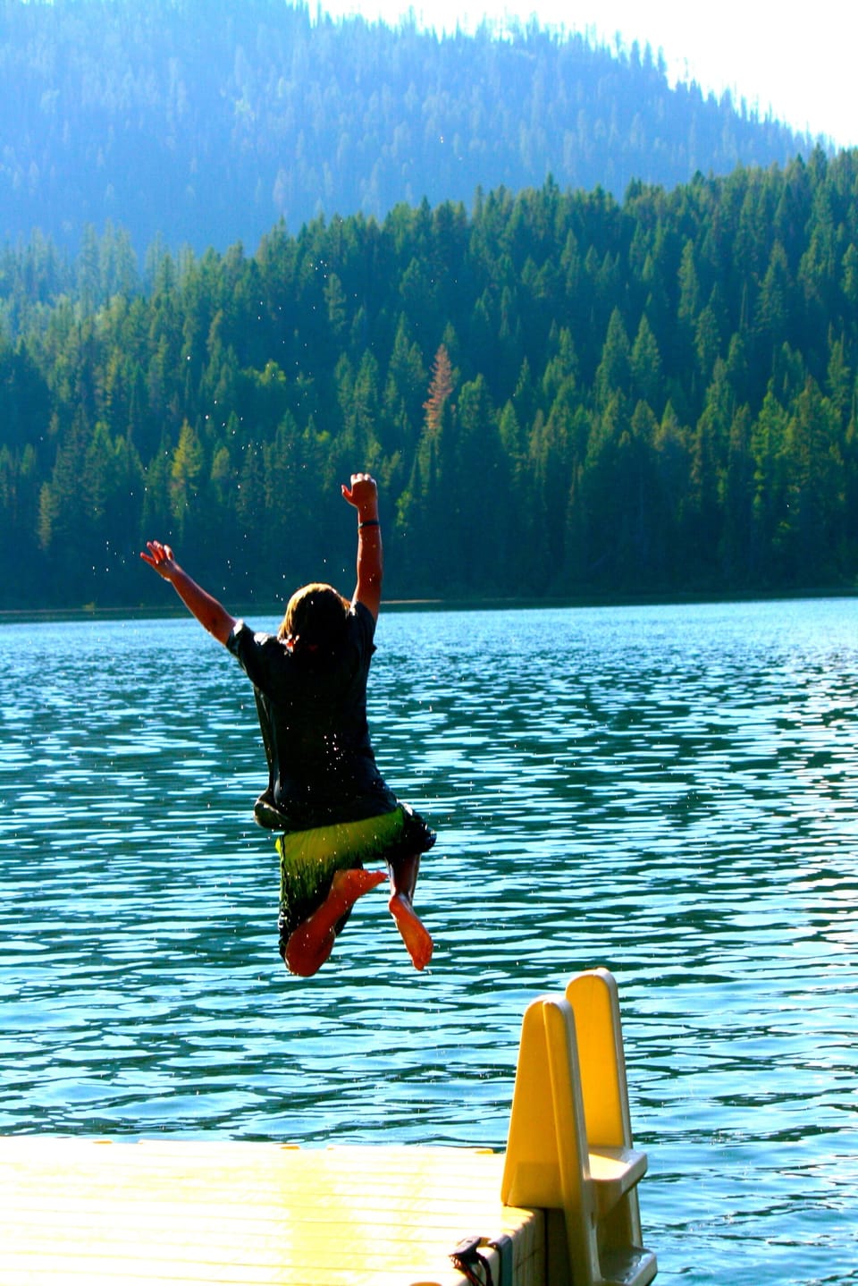 jumping off the dock