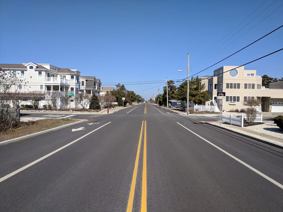 Quiet Street w/ Wide Bike Lanes - great for biking, jogging & walking