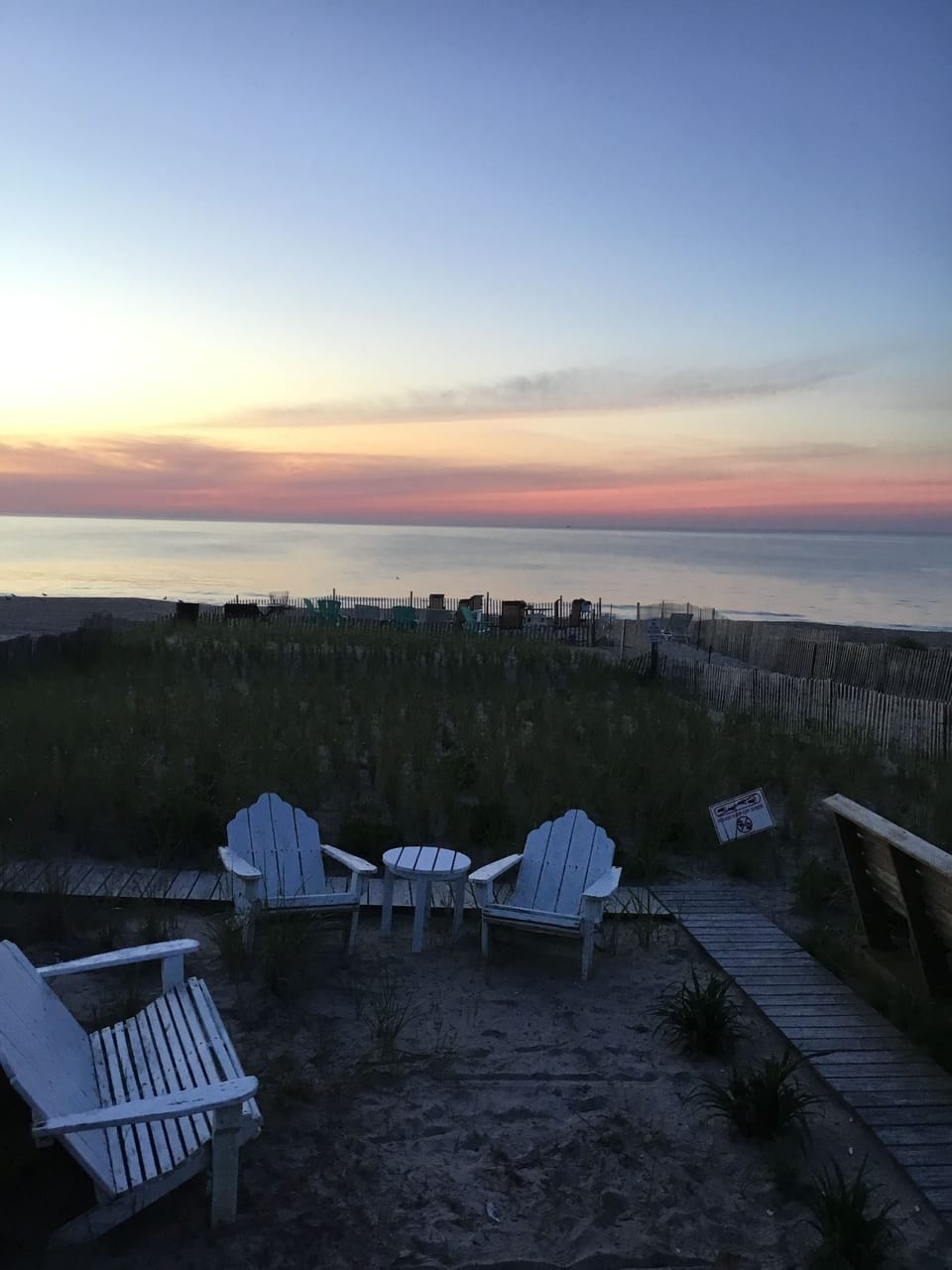 Sunset from private sitting area