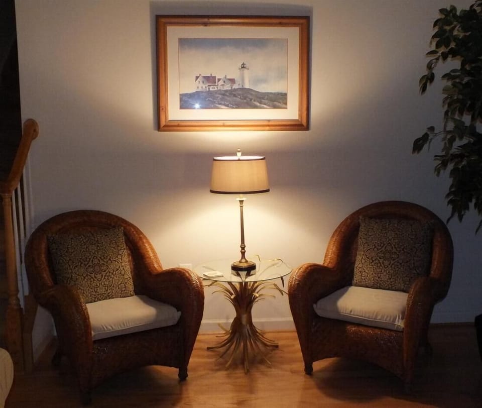 Extra seating in the family room.  Relax and read a book.