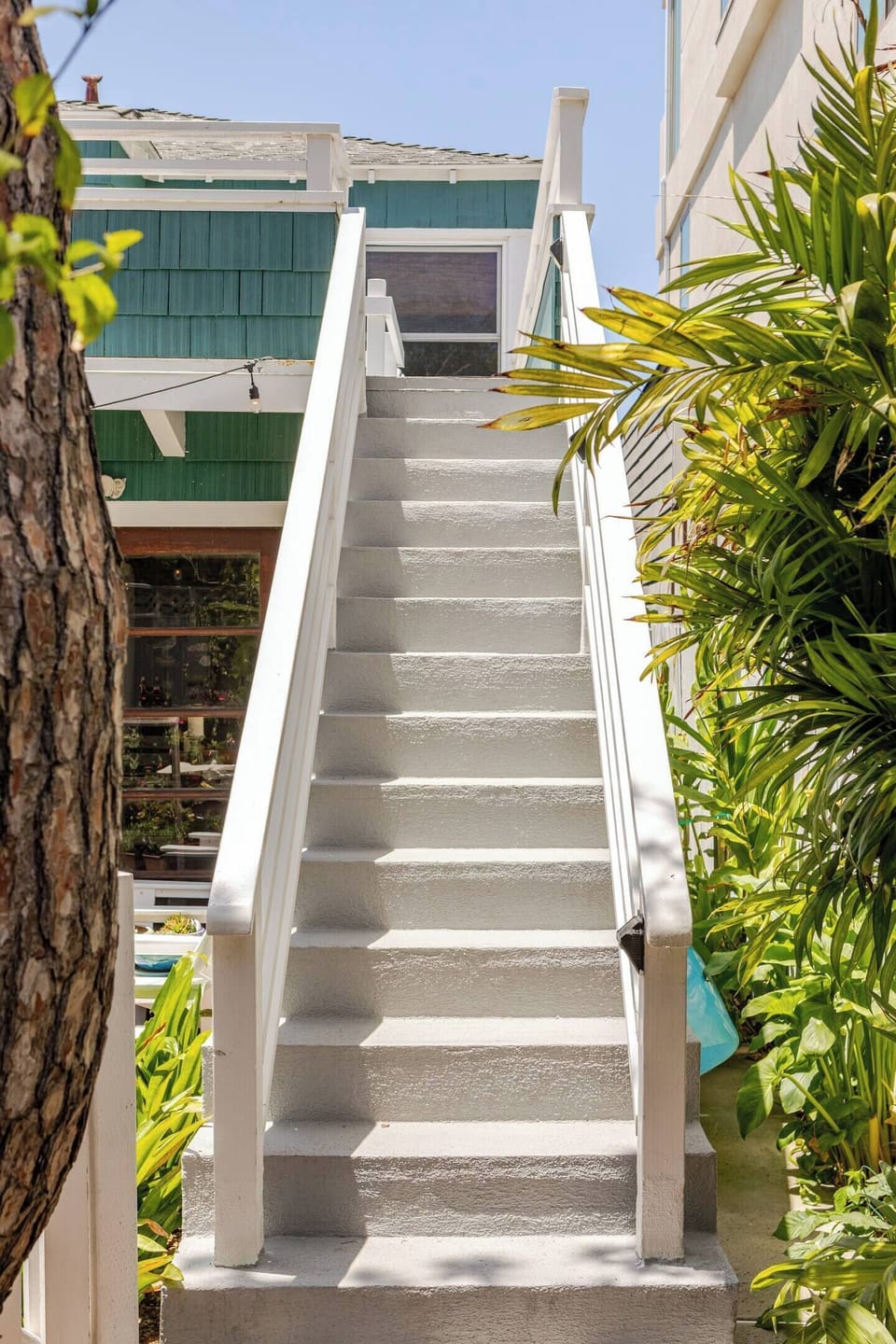 Head upstairs to your private cottage.  Owner lives and works downstairs.