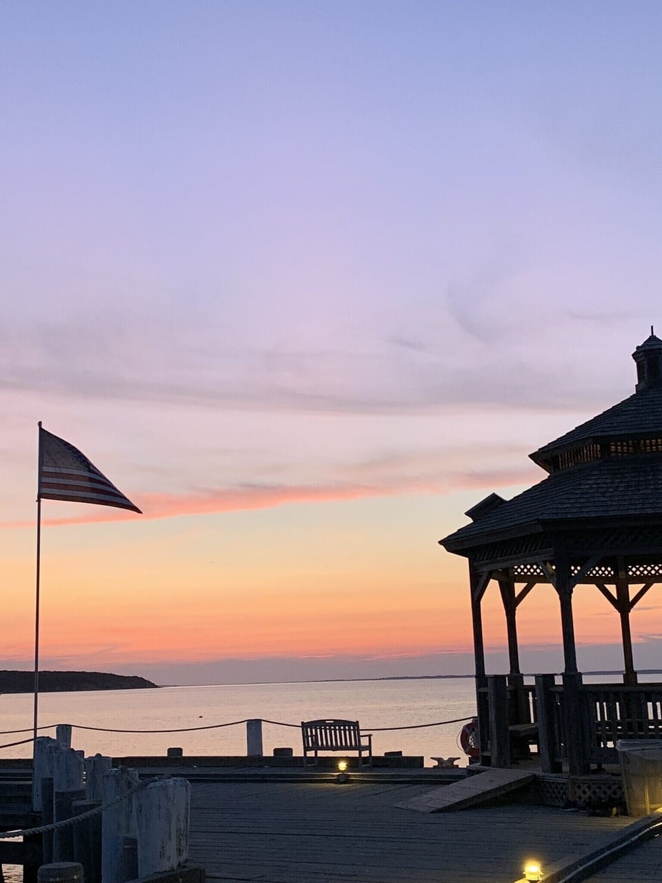 Gazebo on the fishing pier