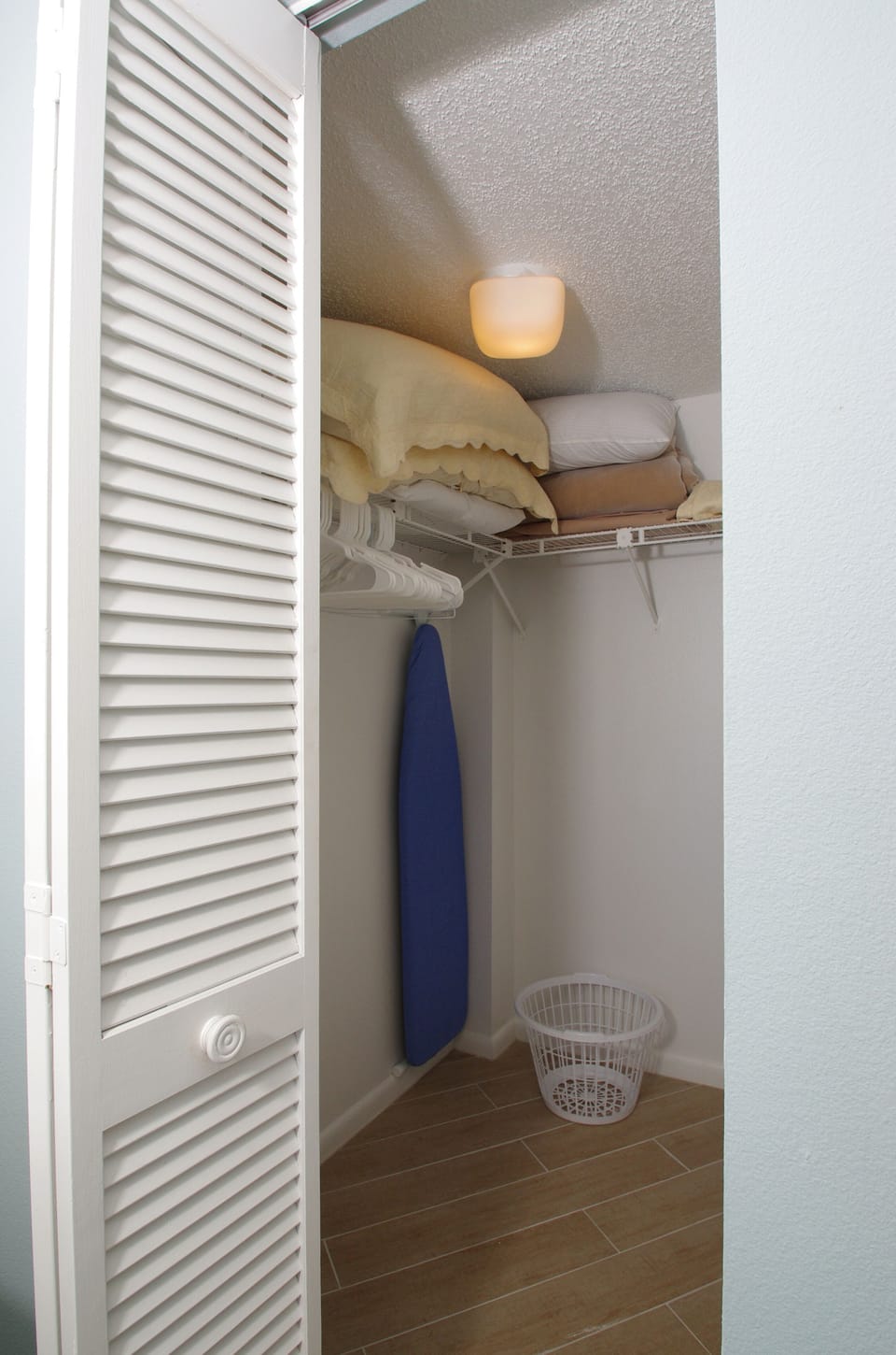 Large walk in closet in the bedroom.