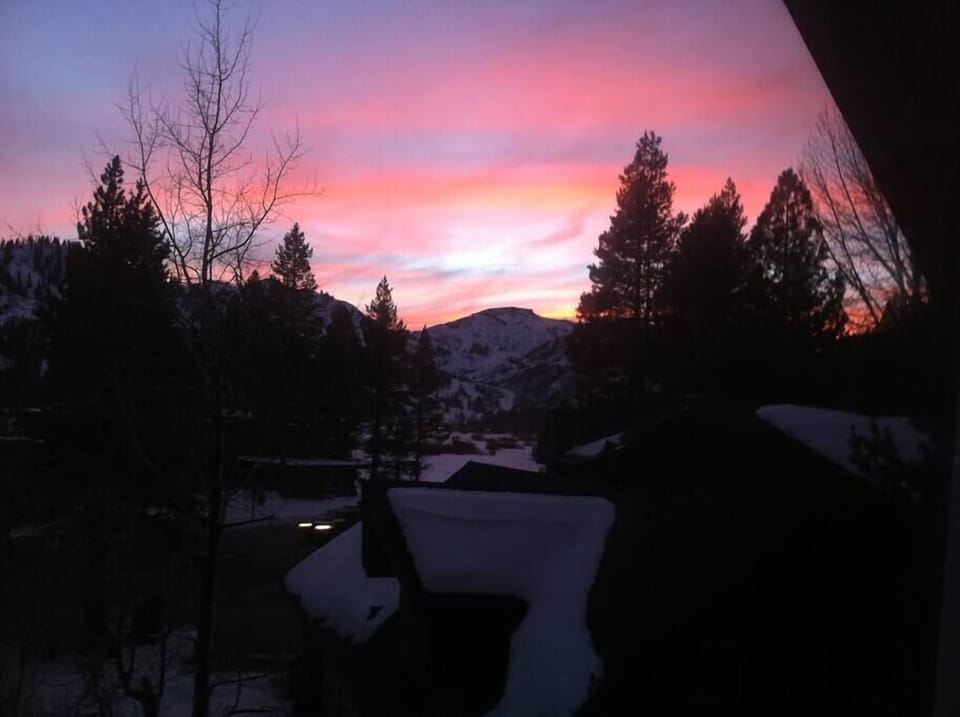 Sunset from the loft window. 