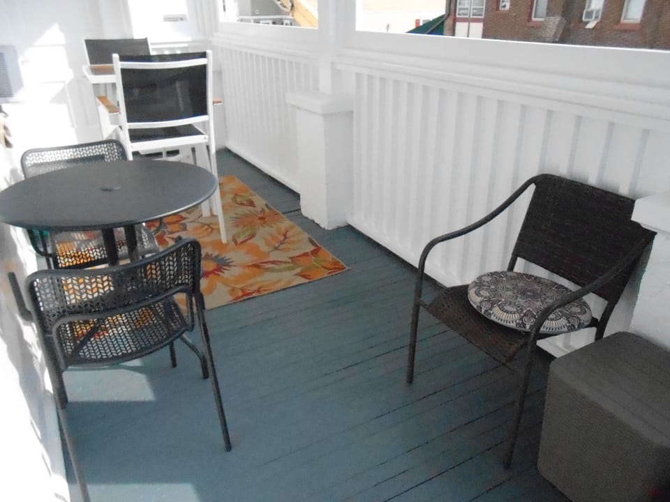 Upstairs Front Wrap Around Porch, Looking East towards Beach