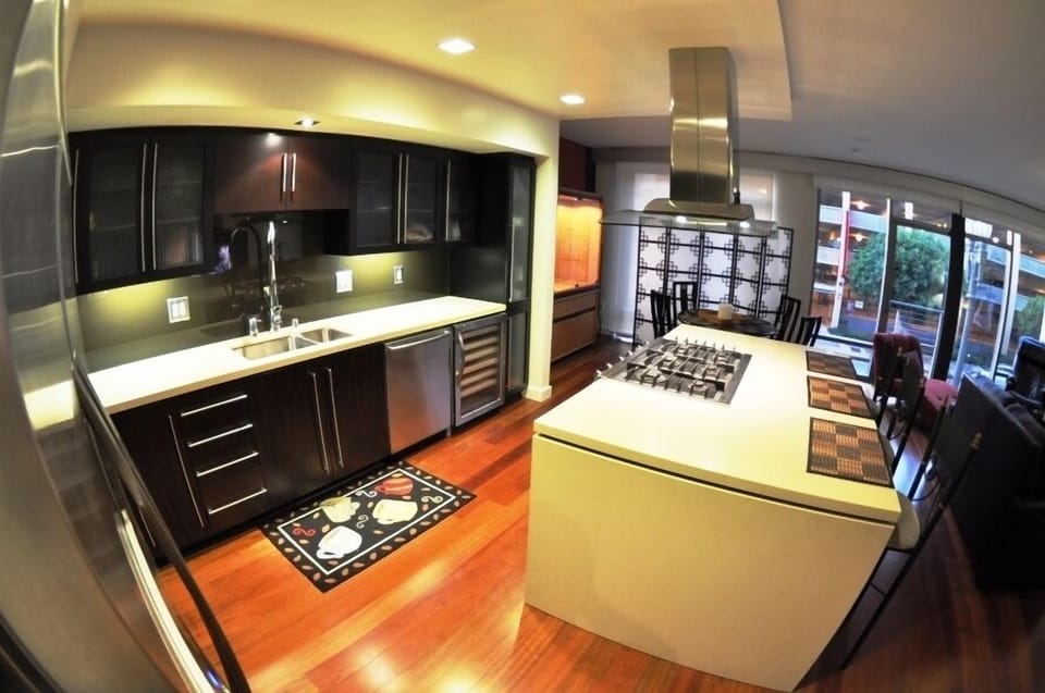 Kitchen-ample room to cook, entertain, work.