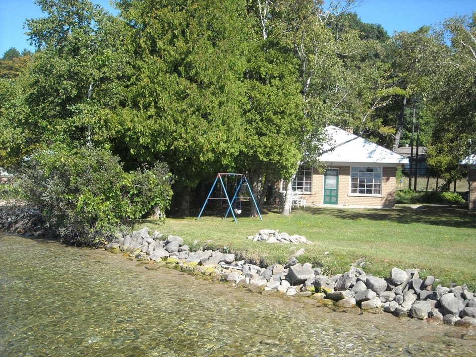 Nestled next to crystal clear water!