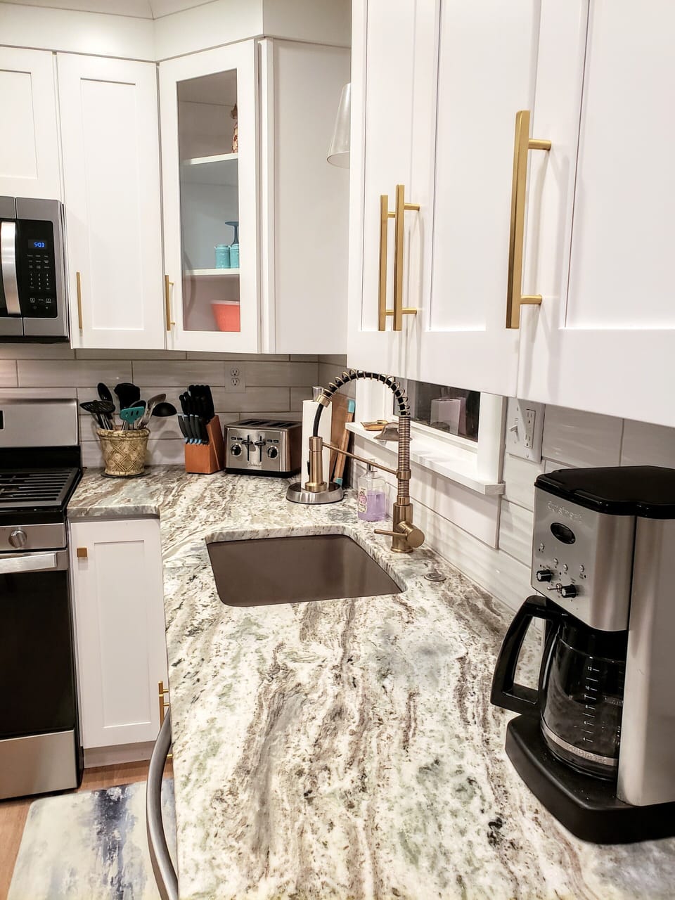 Gorgeous leathered granite countertops