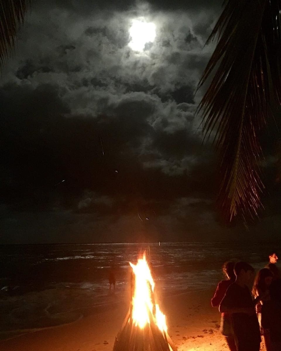 Full moon bonfire