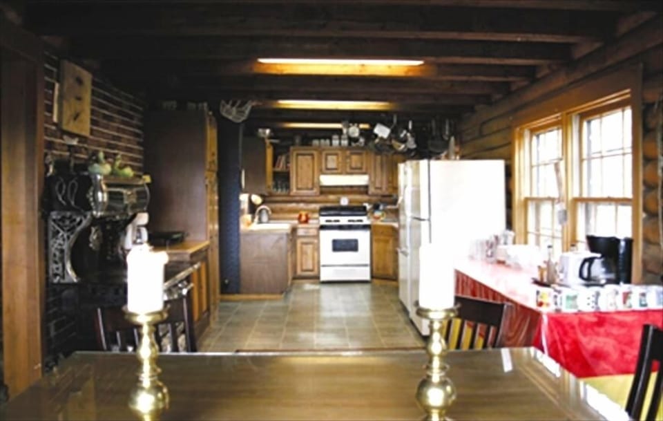 The Lodge features a large, well-equipped kitchen.