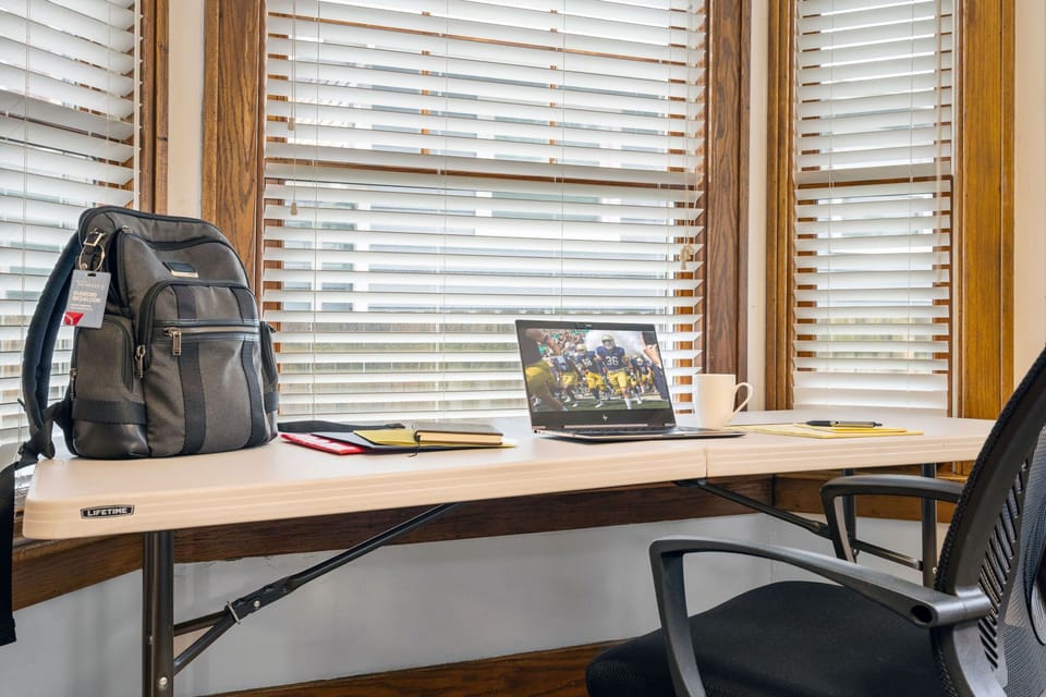Table and desk chair for work from home space