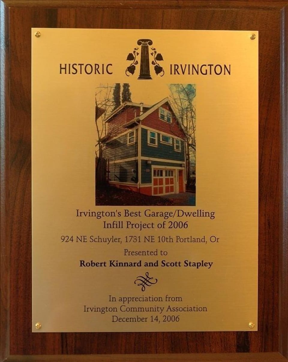 Kinley Manor Coach House Award