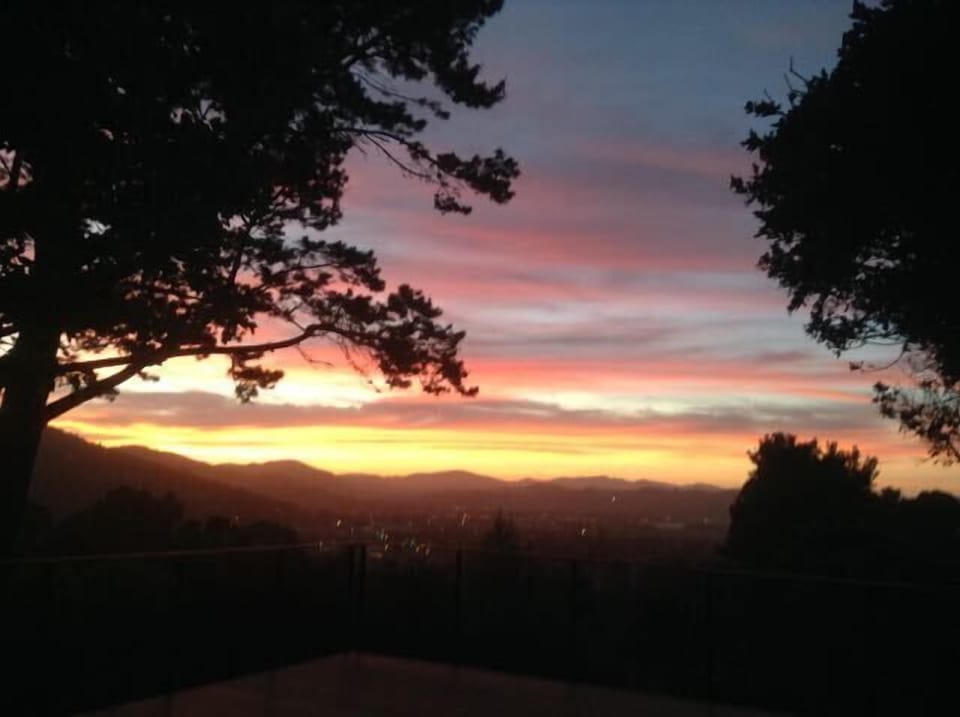 Sunset sky from the back deck