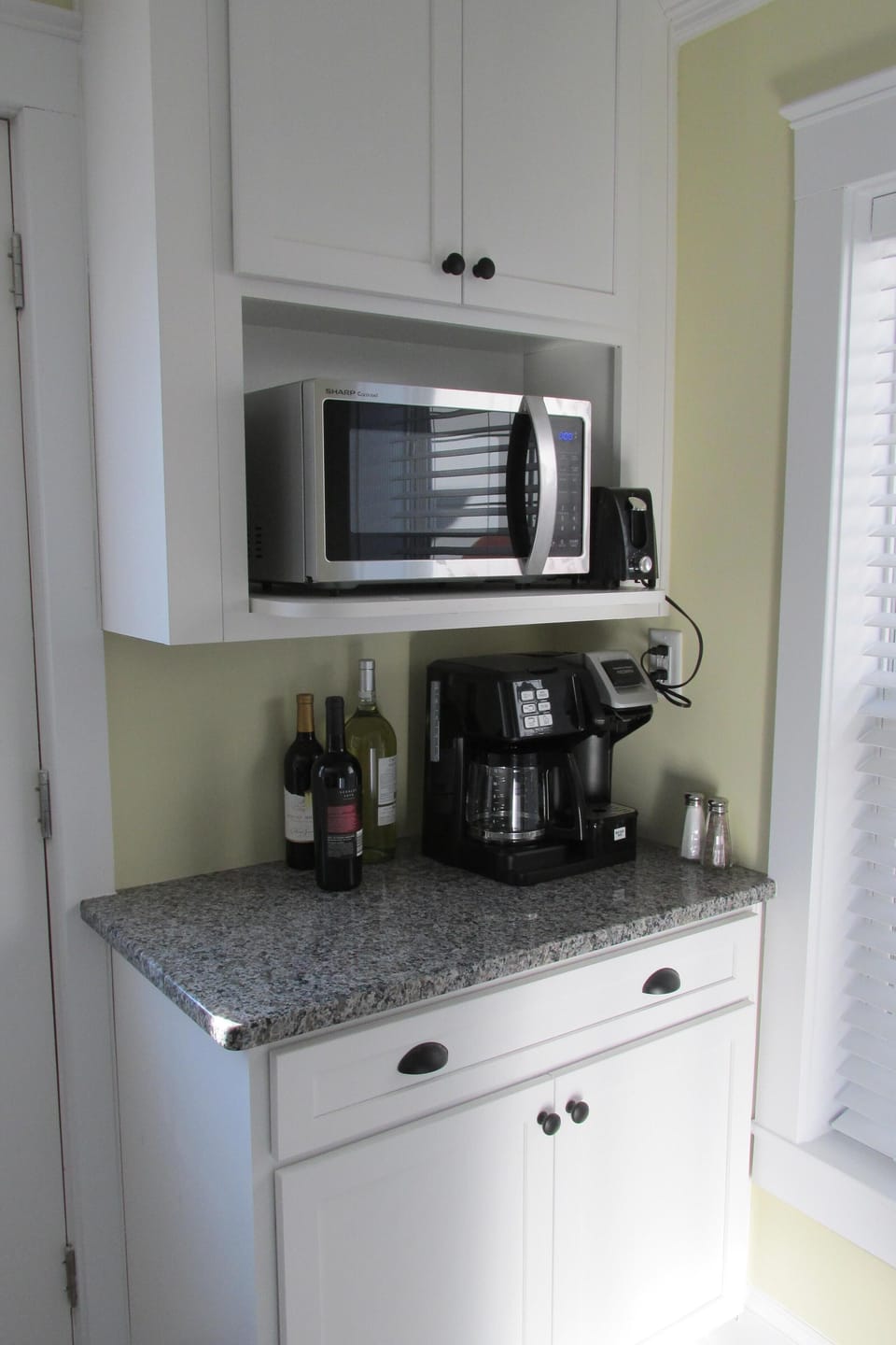 make a pot of tea/coffee or bring keurig pods.