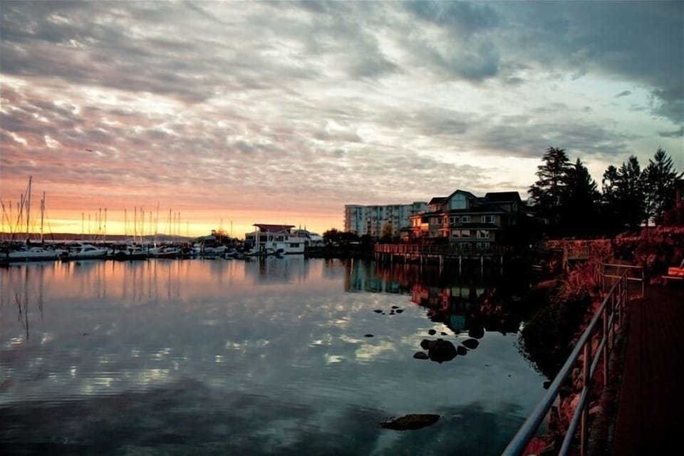 Sidney harbour sunrise, as seen from boardwalk, just minutes from home.