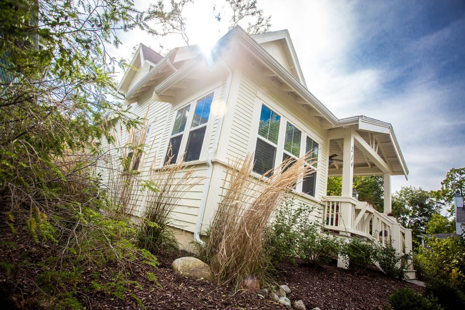 View from the sidewalk