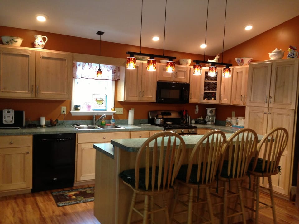 New kitchen appliances grace the new building.