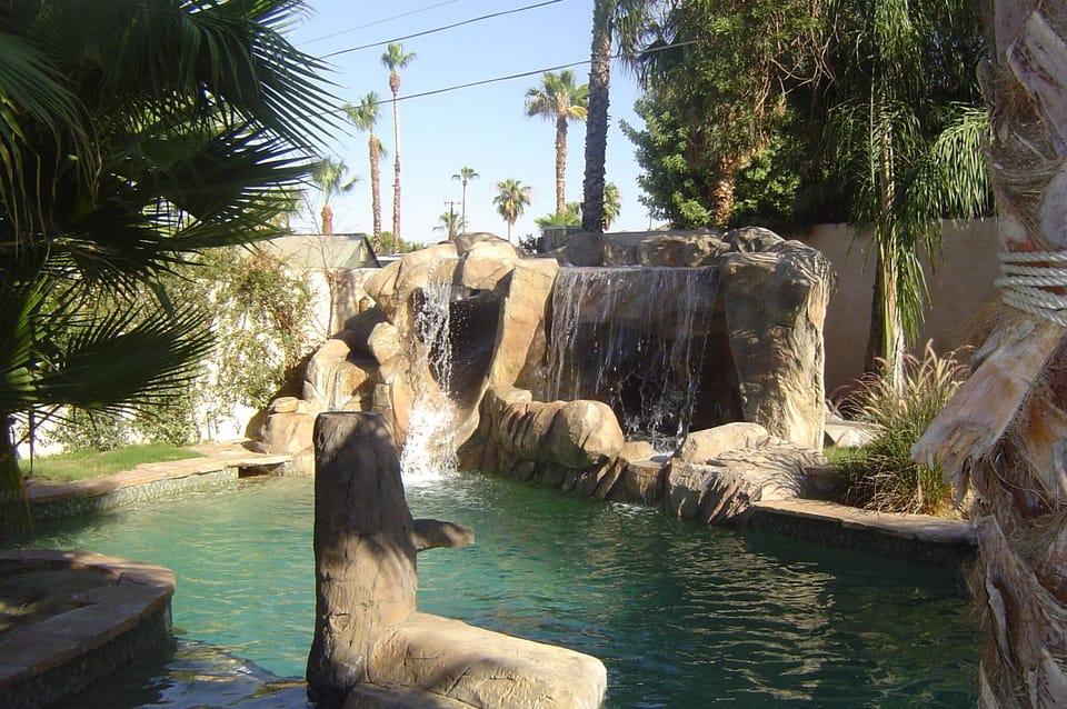 Spa inside Cave with slide-tree stump in 