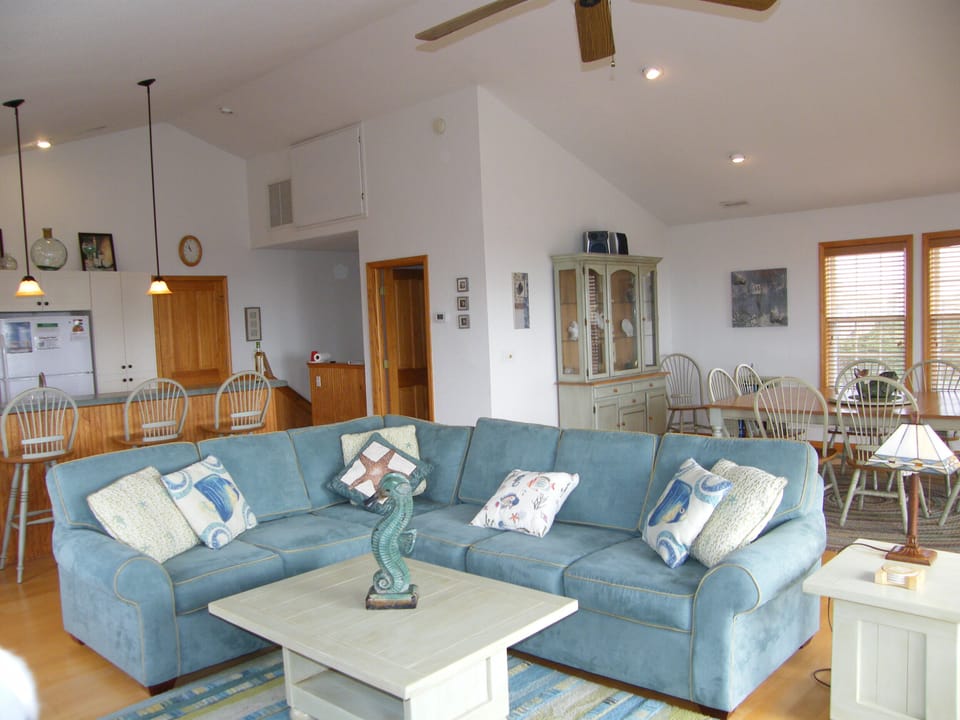 View shows dining area.