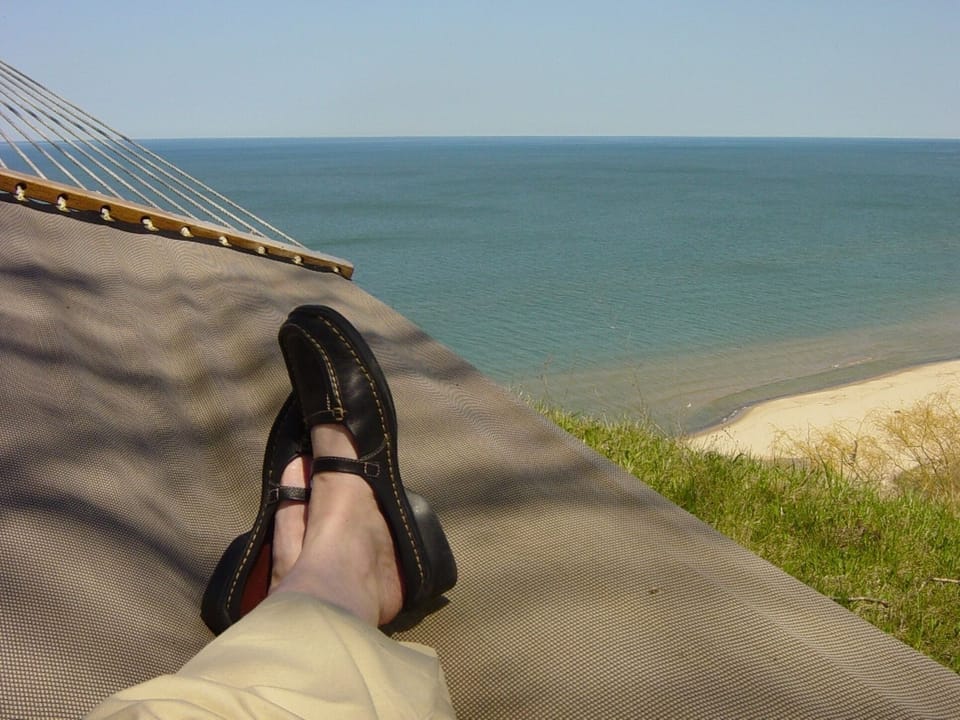 Relaxing on the bluff, enjoying the view!