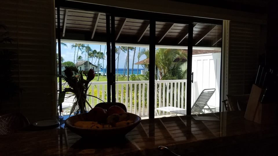 Ocean view from the kitchen sink !