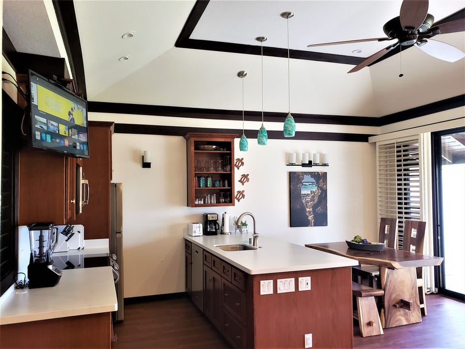 Open kitchen and dining room
