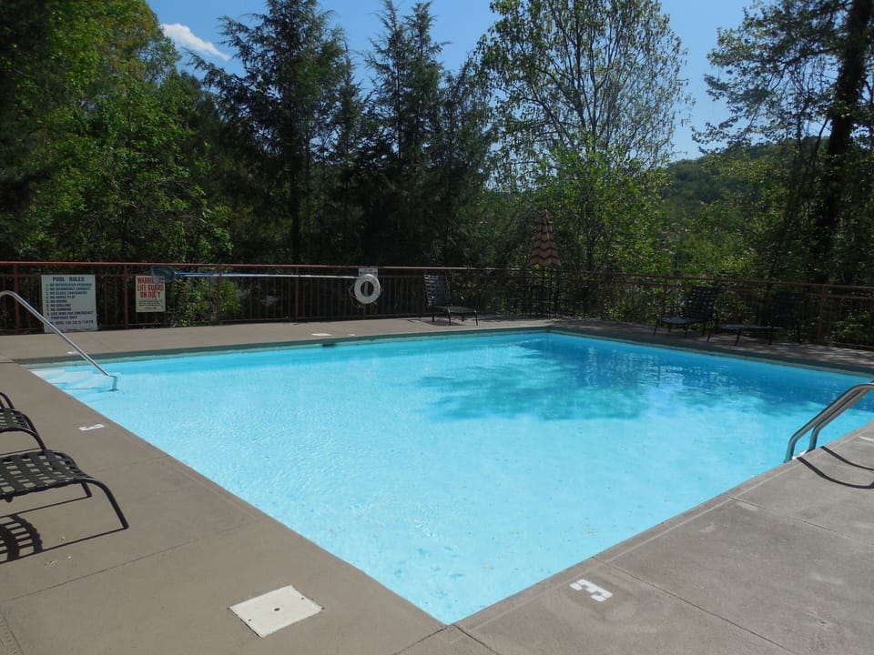 Seasonal outdoor pool only open during the summer.