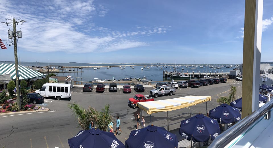 view from Cabbyshack restaurant downtown Plymouth