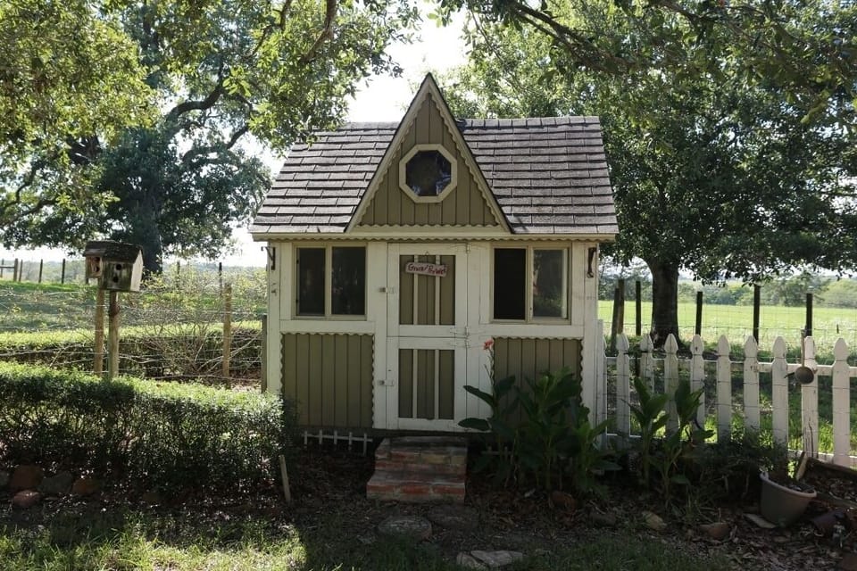 Pets are welcome in the air conditioned and heated dog house-with enclosed yard.