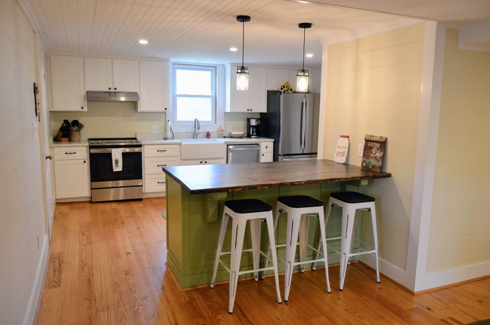 Enjoy the light-filled kitchen and dining room