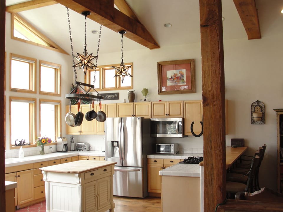 Beautiful kitchen with unobstructed views of sunsets.