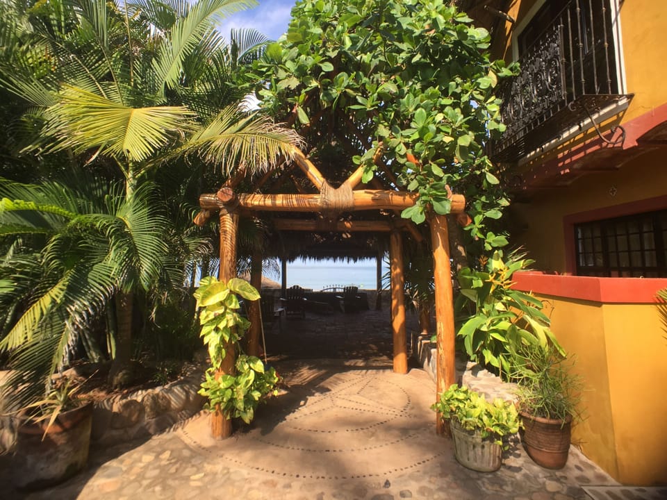 Chacala Beach House Casita palapa entrance