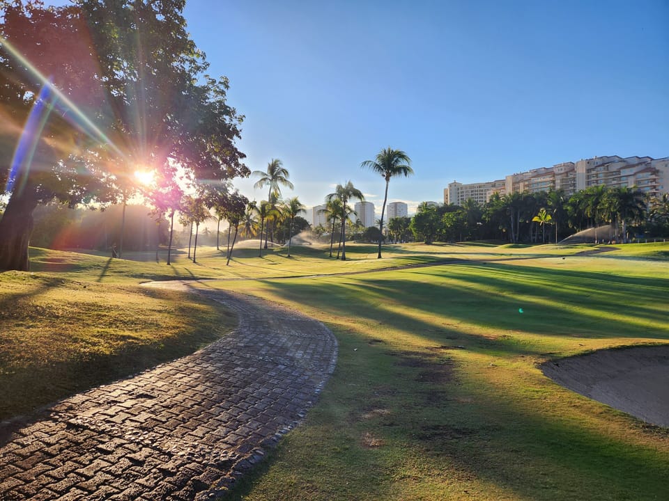 Enjoy 9 or 18 holes right in the neighborhood - Condos in the background