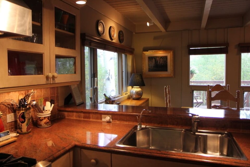 Open floor plan.  View from Kitchen to Dining Room.