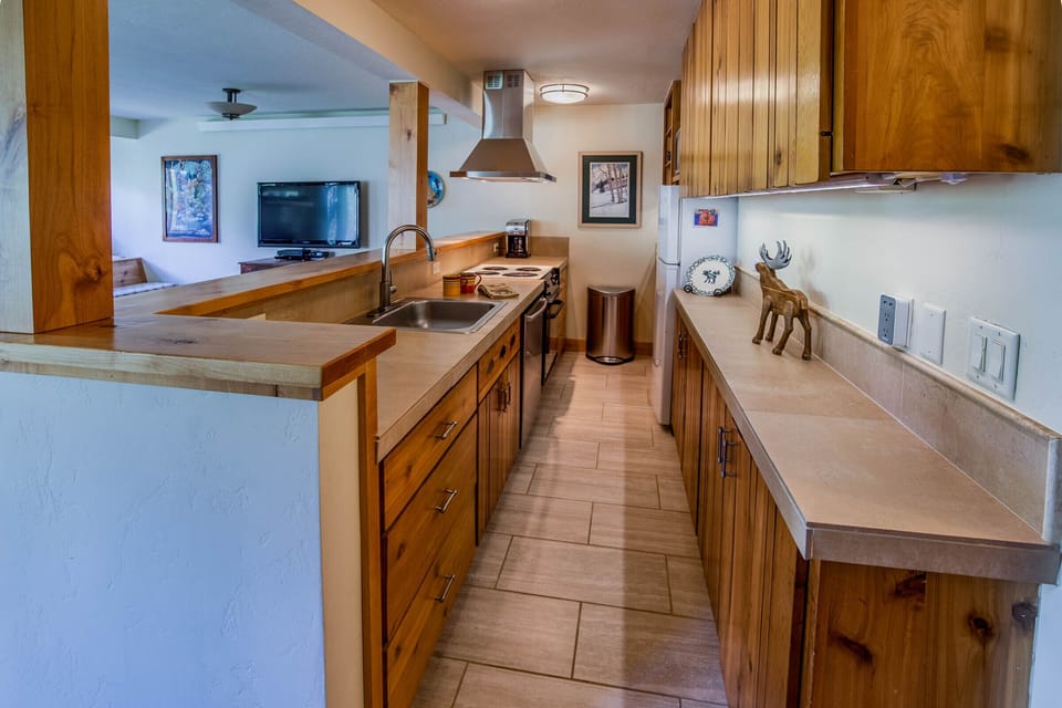 All your cooking needs are contained in these cabinets! 