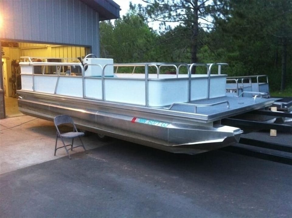 Pontoon boat is available for rental