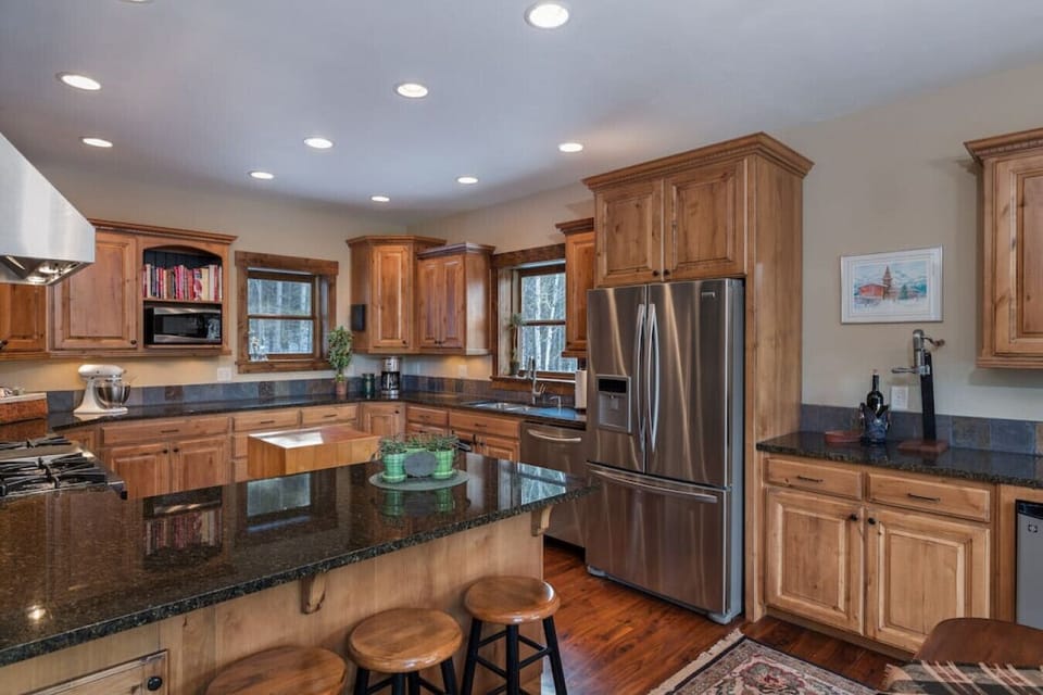 Kitchen with granite countertops