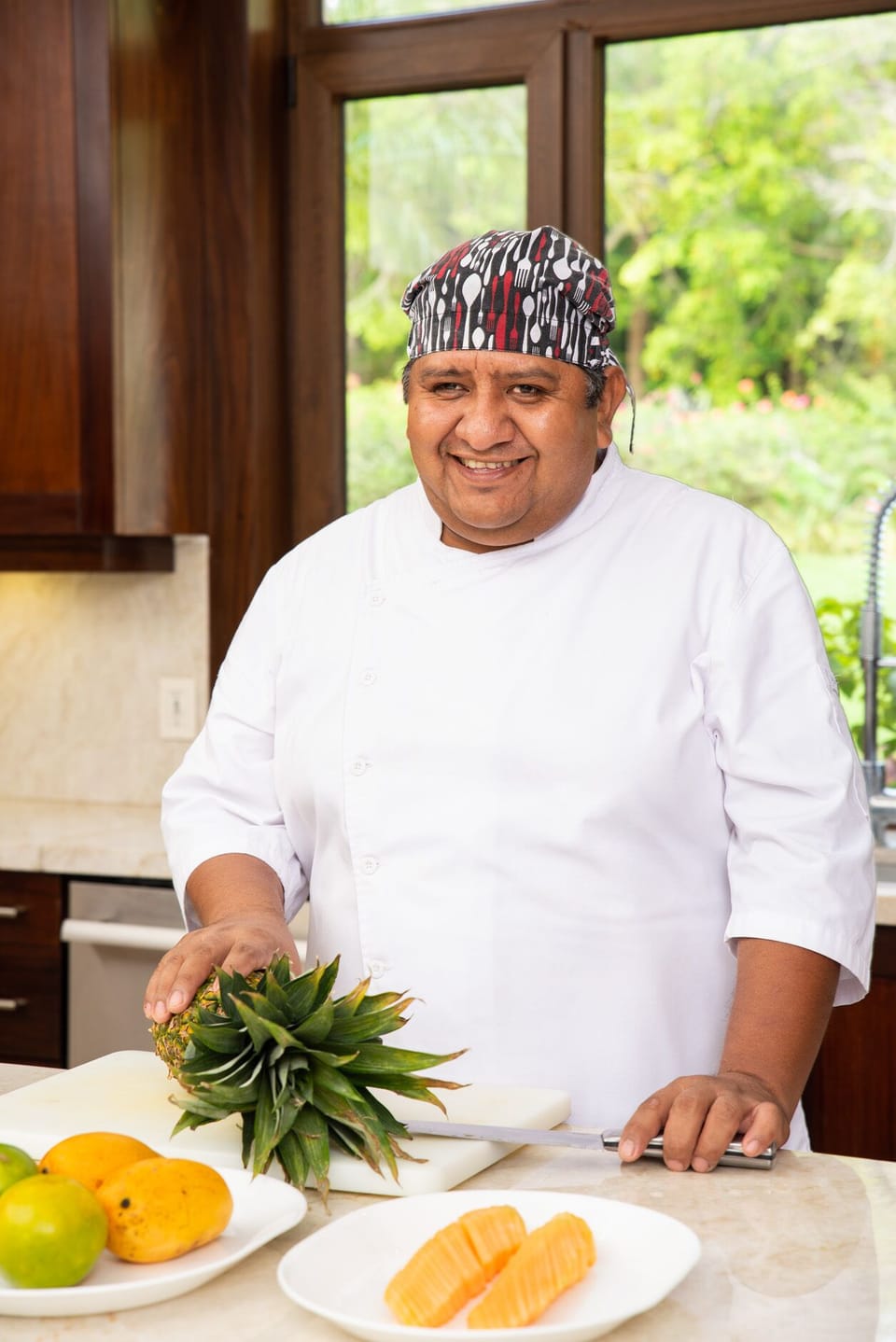 Chef Israel Preparing Fresh Fruit