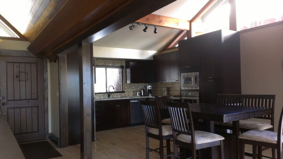 kitchen and dining area