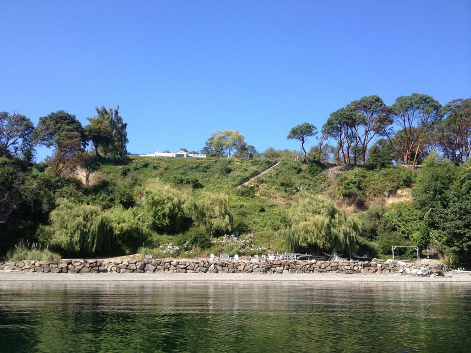 The property from the water.