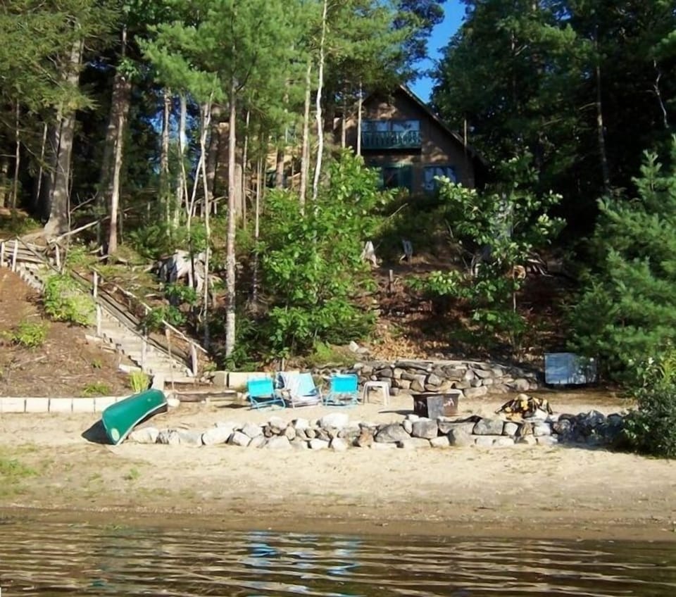 Pond, Beach and Chalet