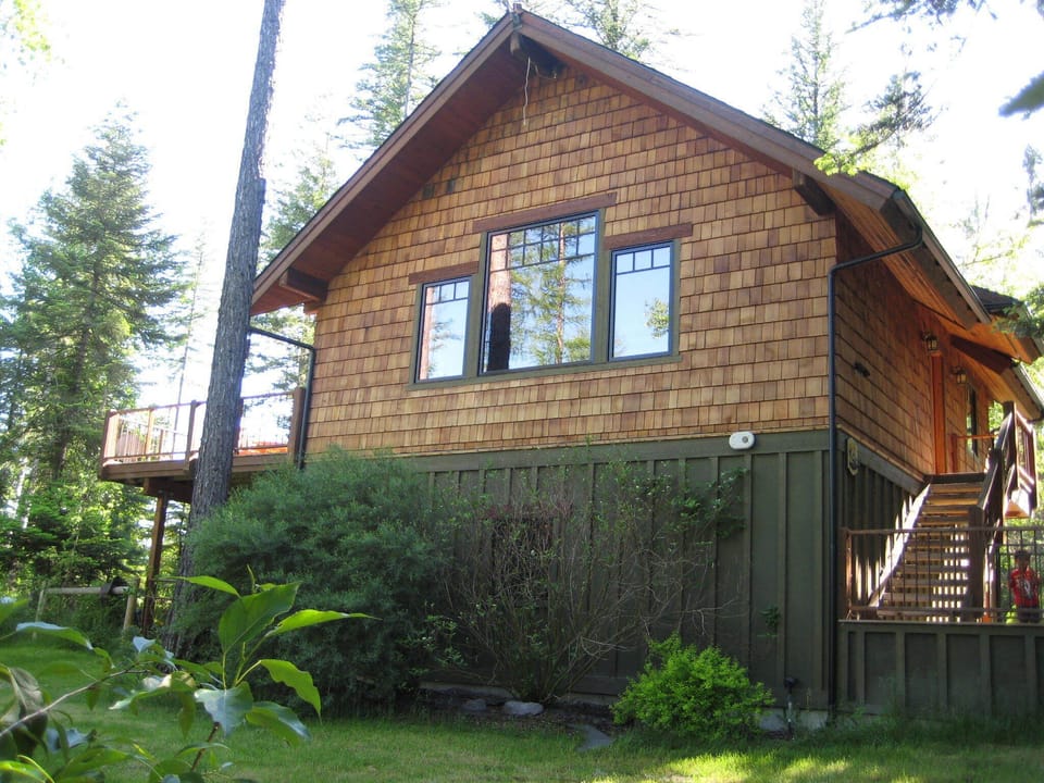 View from fence enclosed yard.