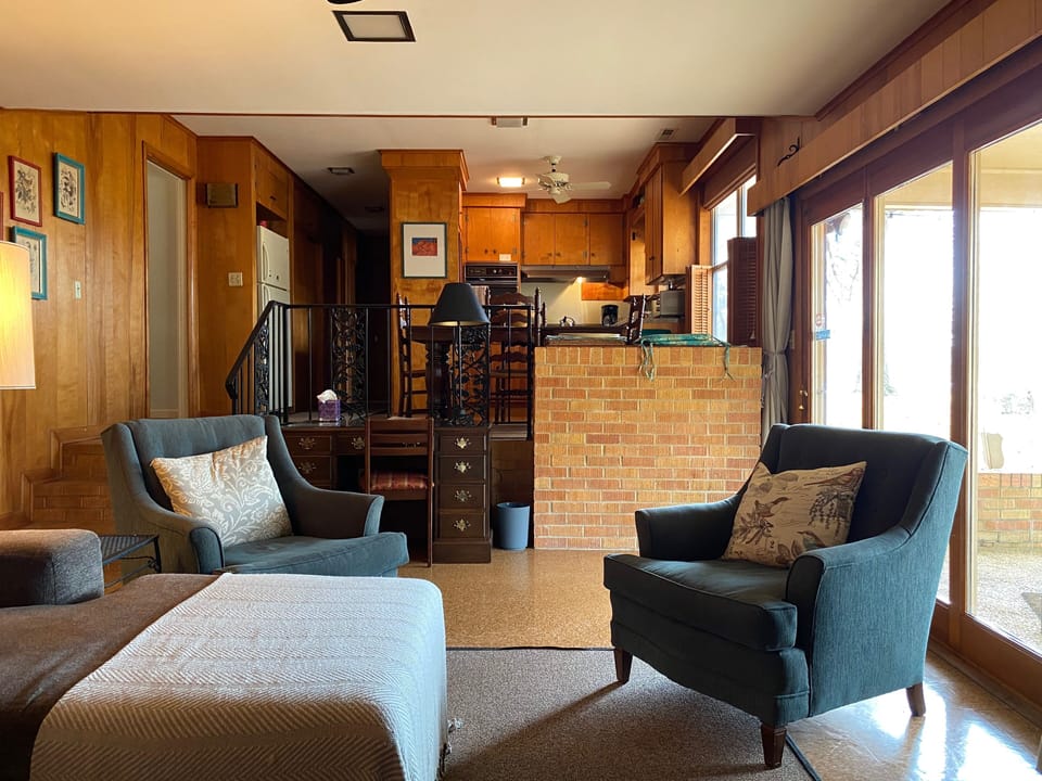 View of Kitchen from Den