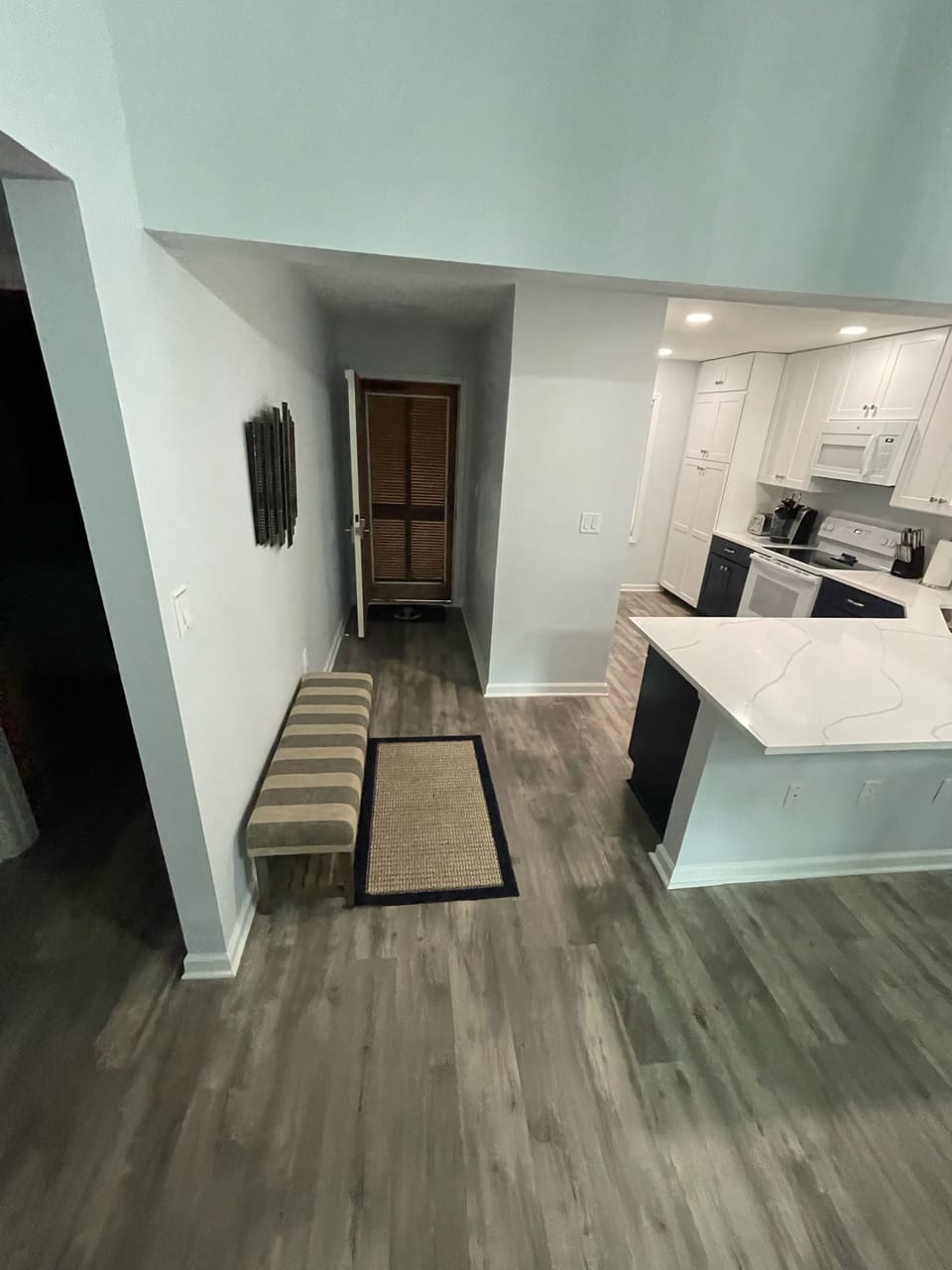 Entrance and Newly remodeled kitchen