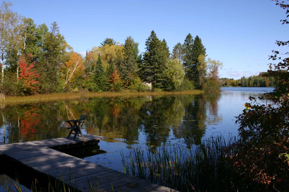 Perfect spot for your morning coffee on your private dock.
