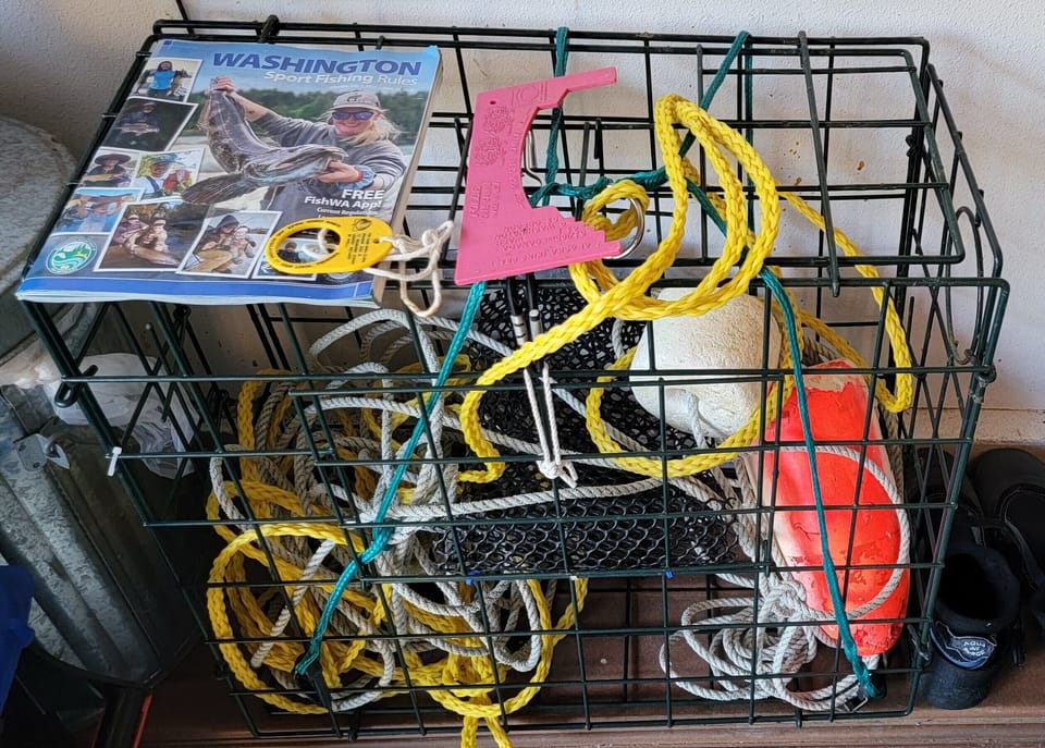 crab pot, 150 of line and buoy provided